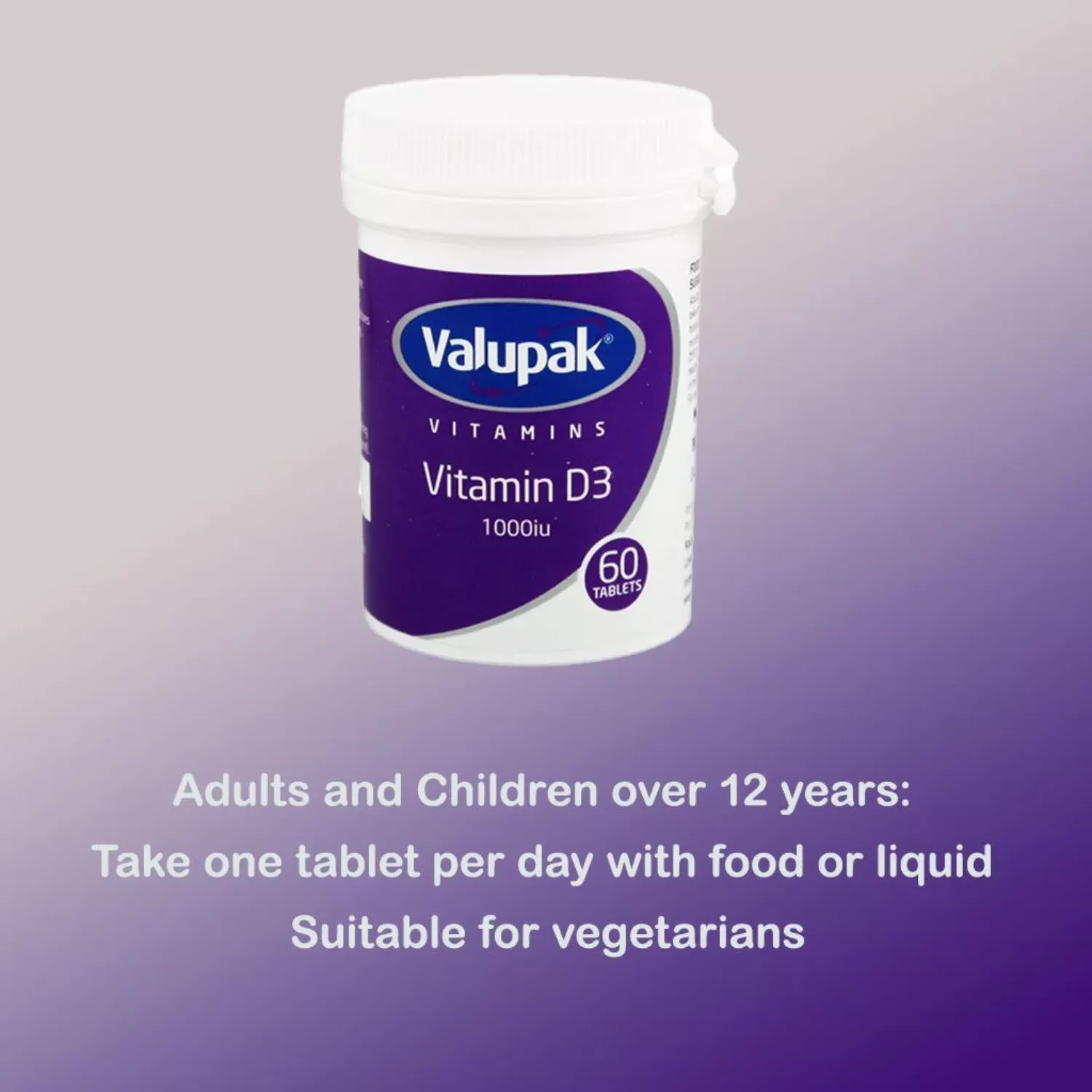 Valupak Vitamins Vitamin D3 1000 – 60 Tablets