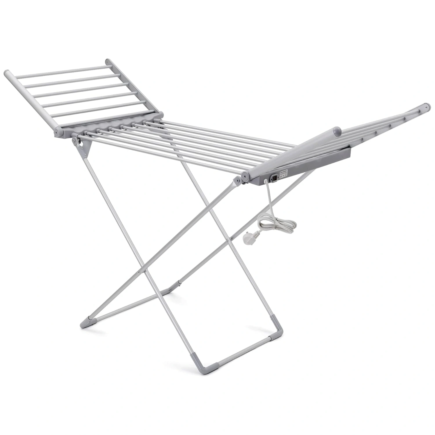 Kemket Electric Heated Clothes Dryer Foldable & Adjustable Wet Laundry Airer for Indoor (Silver)