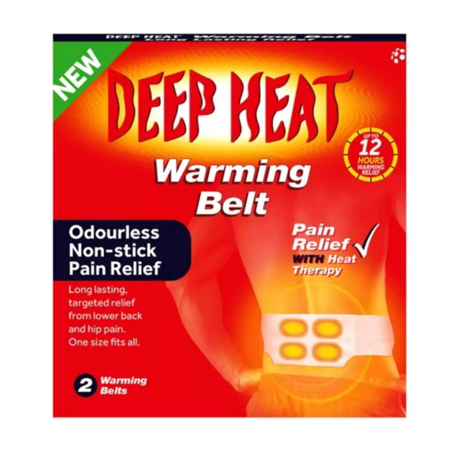 Deep Heat Warming Belt Long Lasing Pain Relief 2 Belt