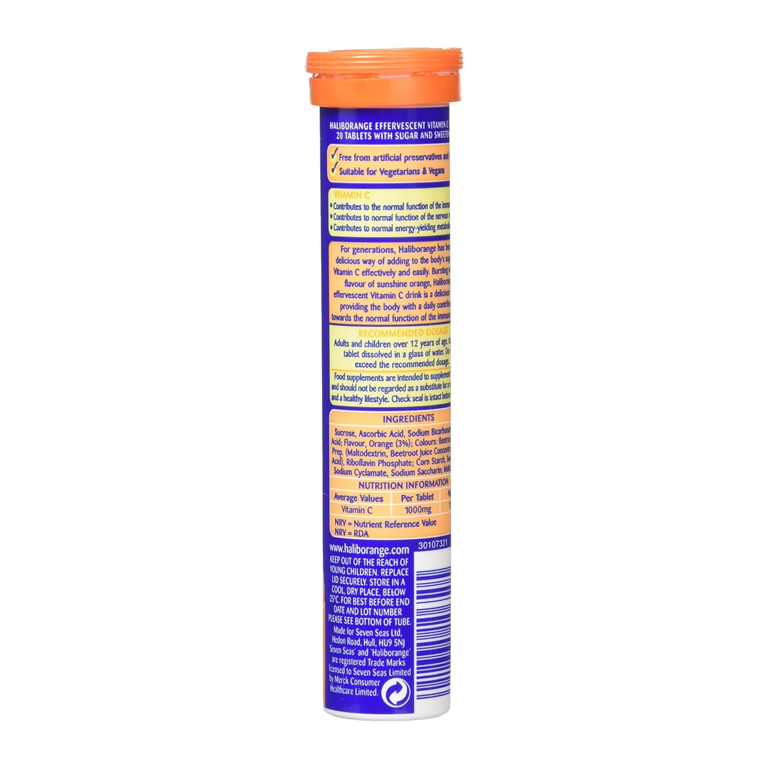 Haliborange Effervescent Vitamin C Orange 1000mg 20 Tablets
