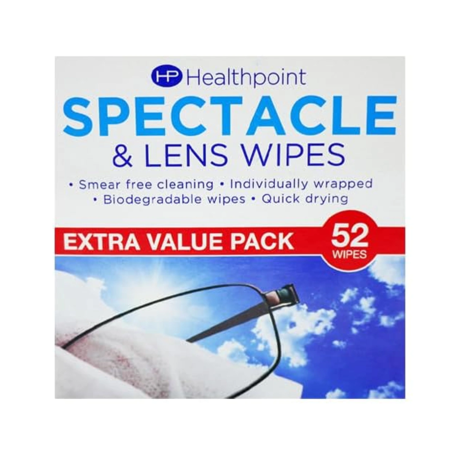 Healthpoint Spectacle and Lens Cleaning Wipes 52 Wipes