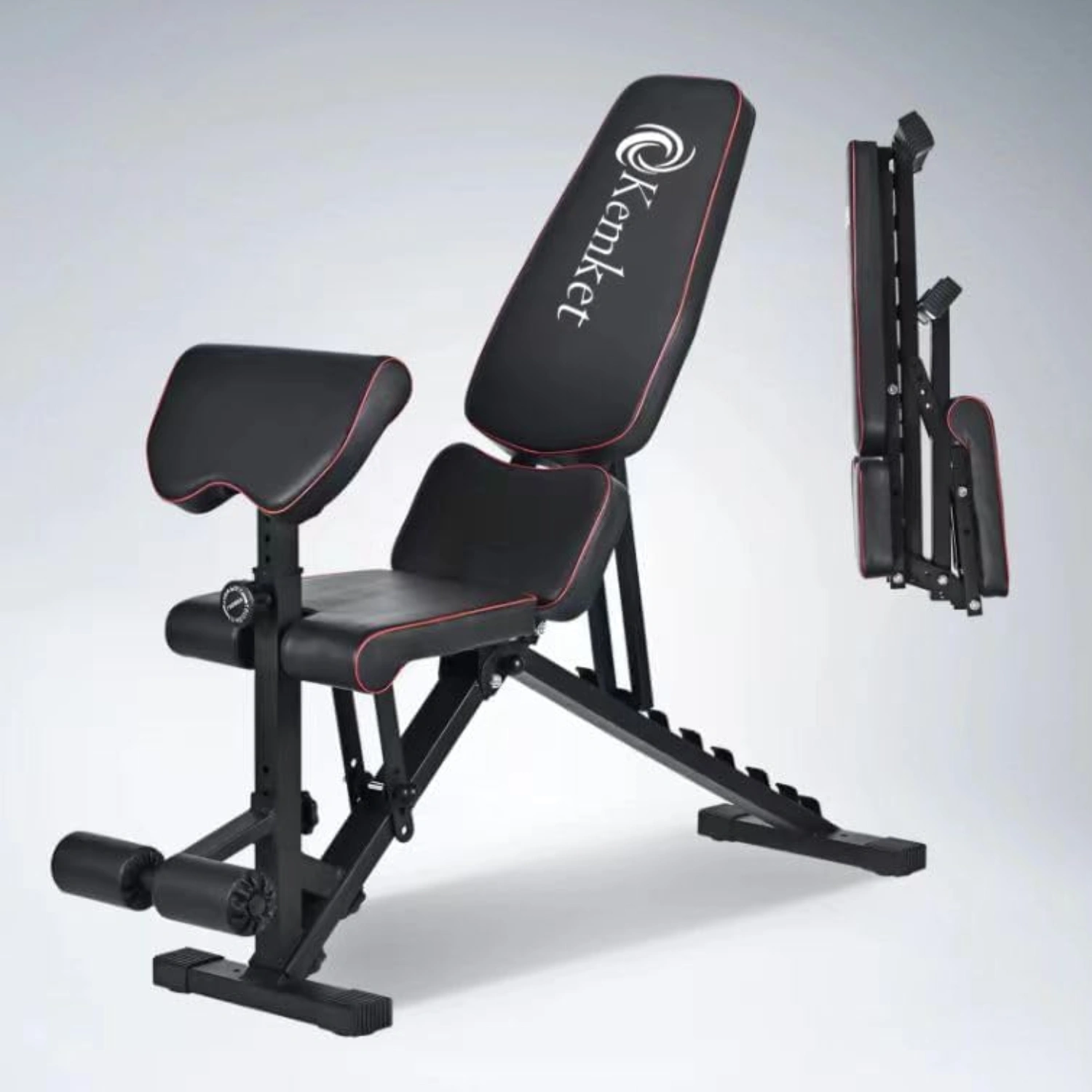 Kemket Adjustable Weight Bench for Full Body Workout, Foldable sit up Bench