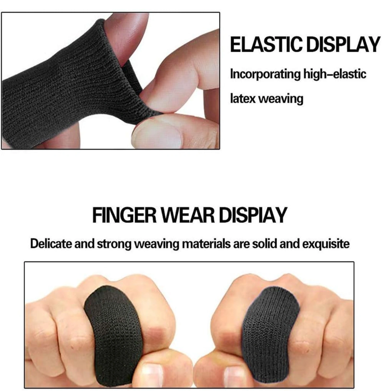 Kemket Finger Sleeves Protector for Sports and ache Relief-Pack of 10