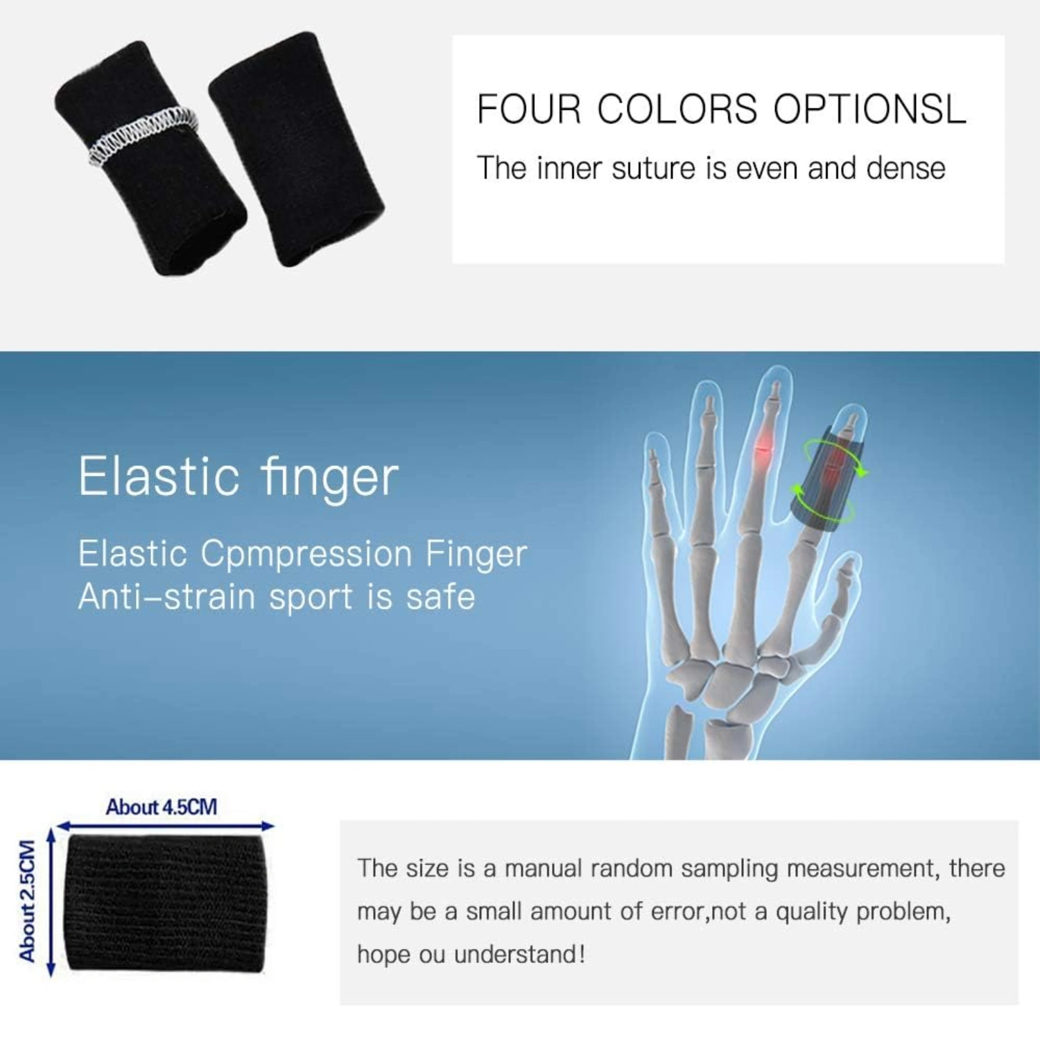 Kemket Finger Sleeves Protector for Sports and ache Relief-Pack of 10