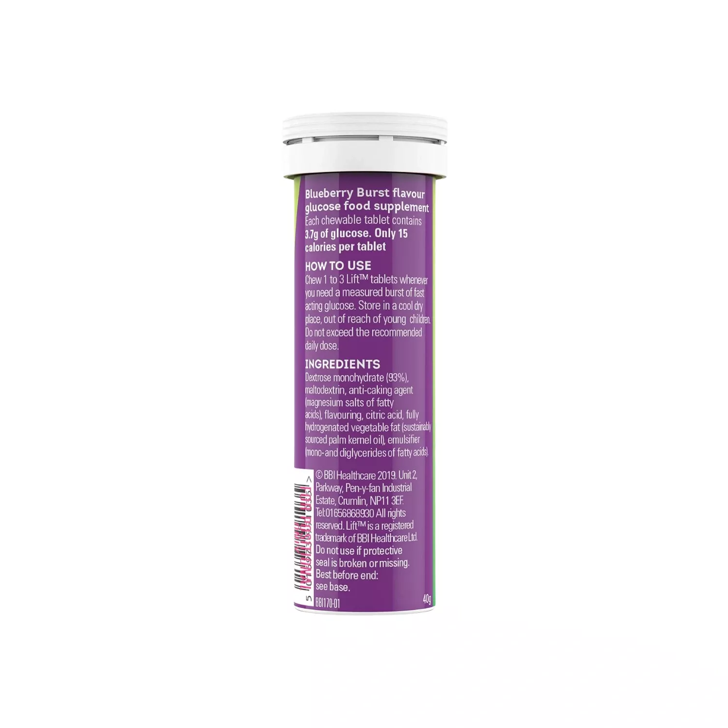 Lift Glucose Chewable Blueberry 10 Tablets