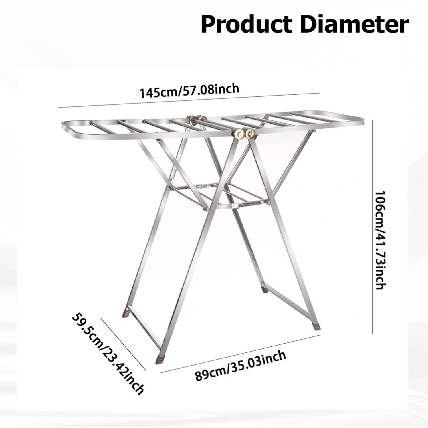 Kemket 2 Level Airie Foldable Clothes Drying Rack With Adjustable Wings