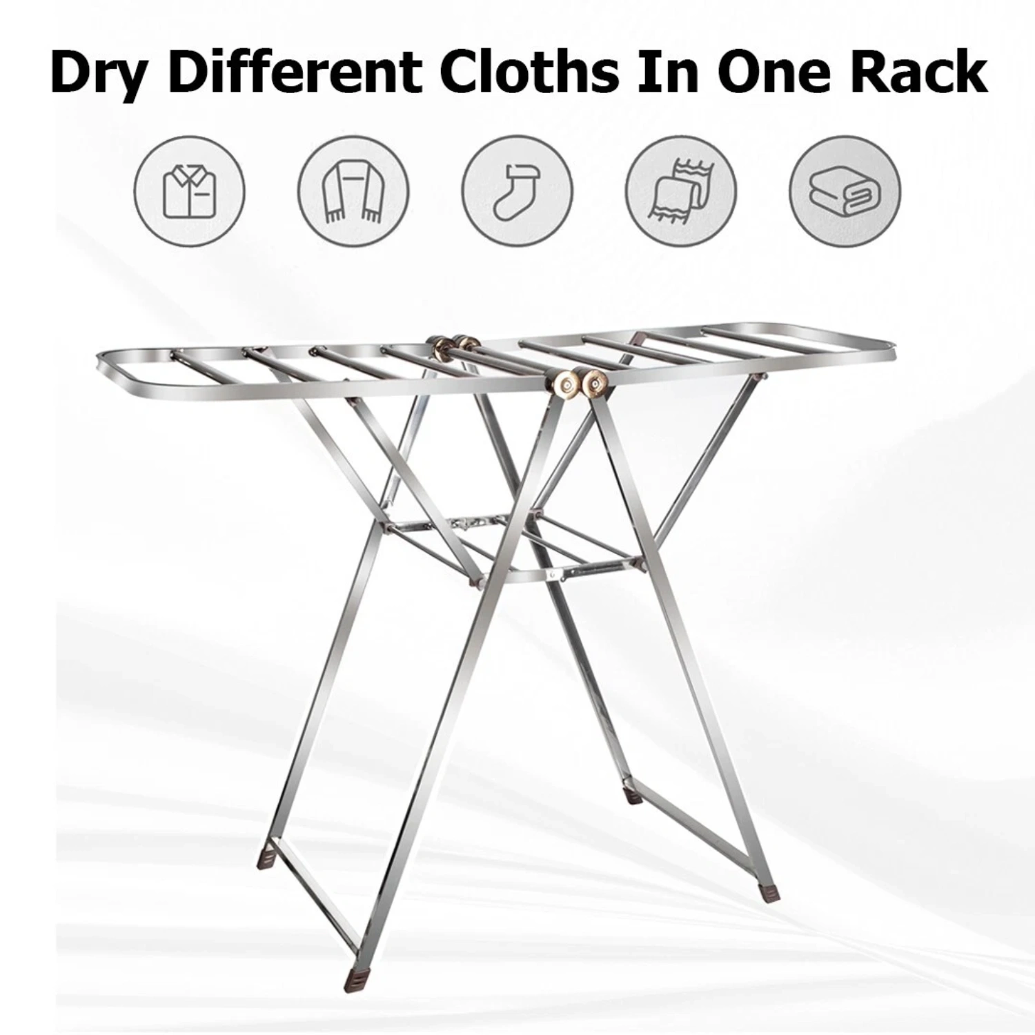 Kemket 2 Level Airie Foldable Clothes Drying Rack With Adjustable Wings