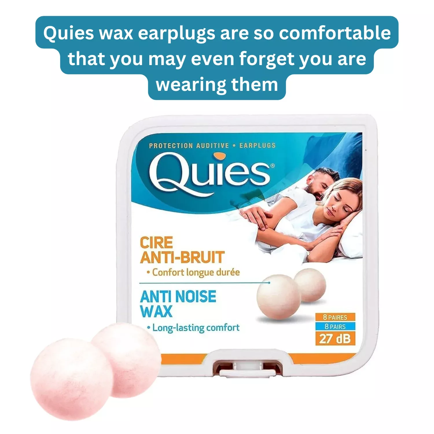 Quies Wax Ear Plugs 8 Pairs