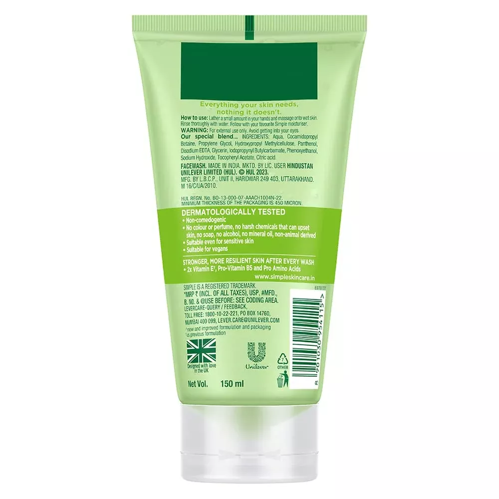 Simple Kind to Skin Facial Wash Gel 150ml