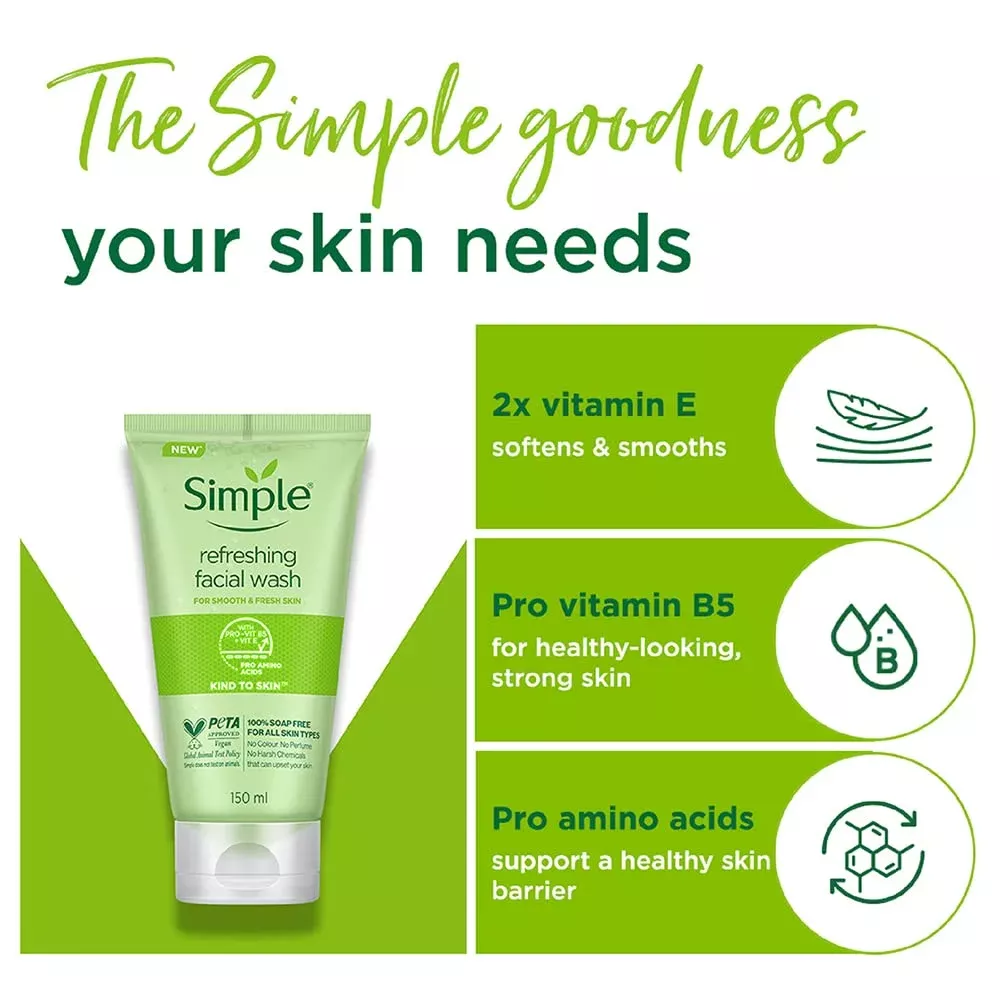 Simple Kind to Skin Facial Wash Gel 150ml