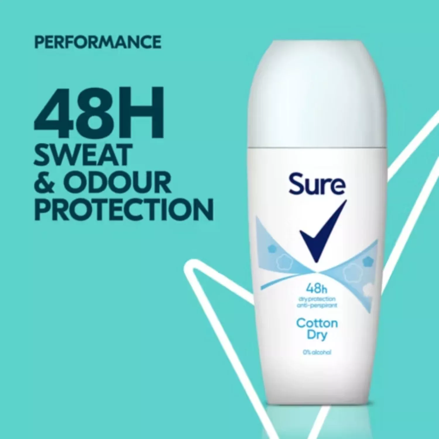 Sure Women Cotton Dry Antiperspirant Deodorant Roll On 50ml