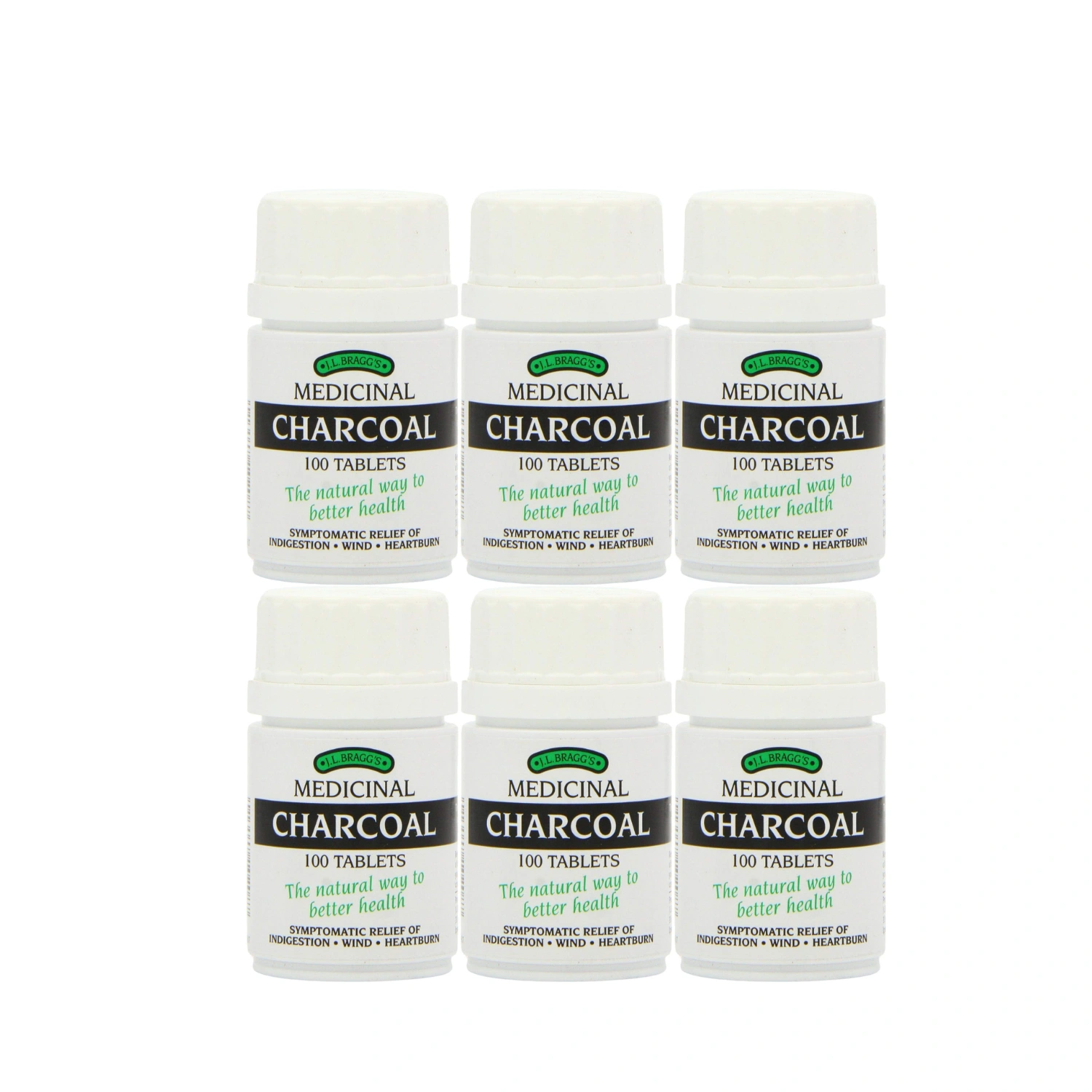 Bragg’s Charcoal 100 Tablets – Pack of 6