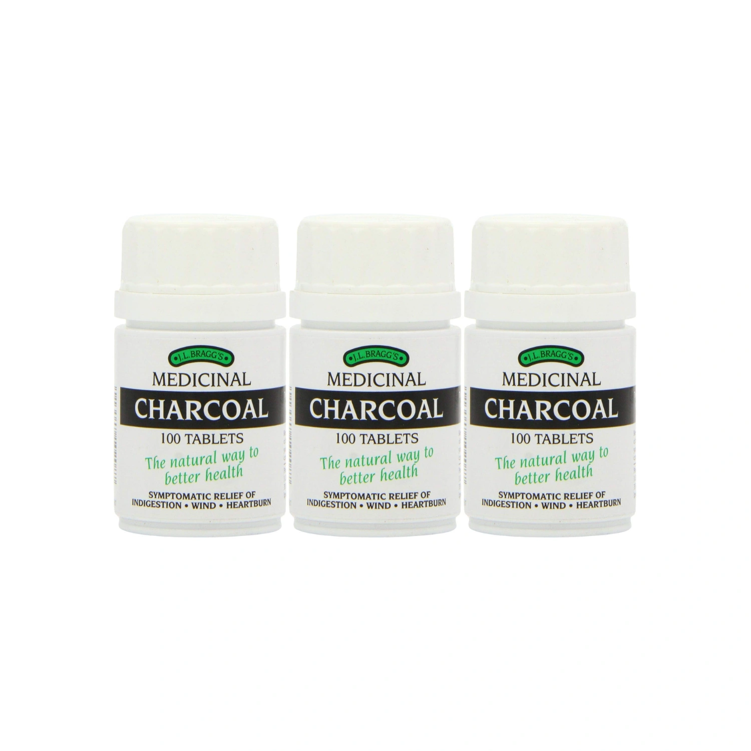 Bragg’s Medicinal Charcoal 100 Tablets – Pack of 3