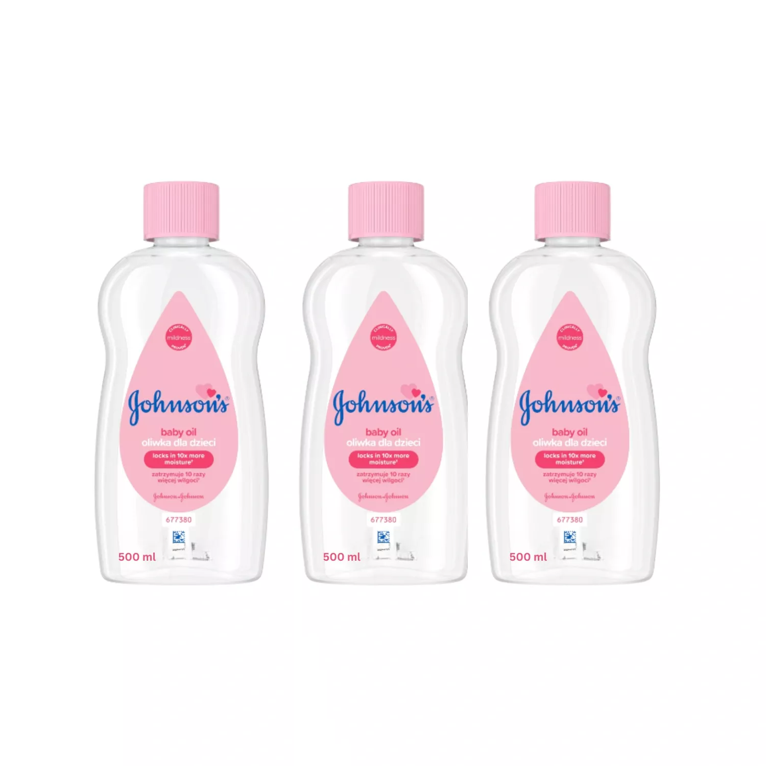 Johnsons Baby Oil 500ml – Pack of 3