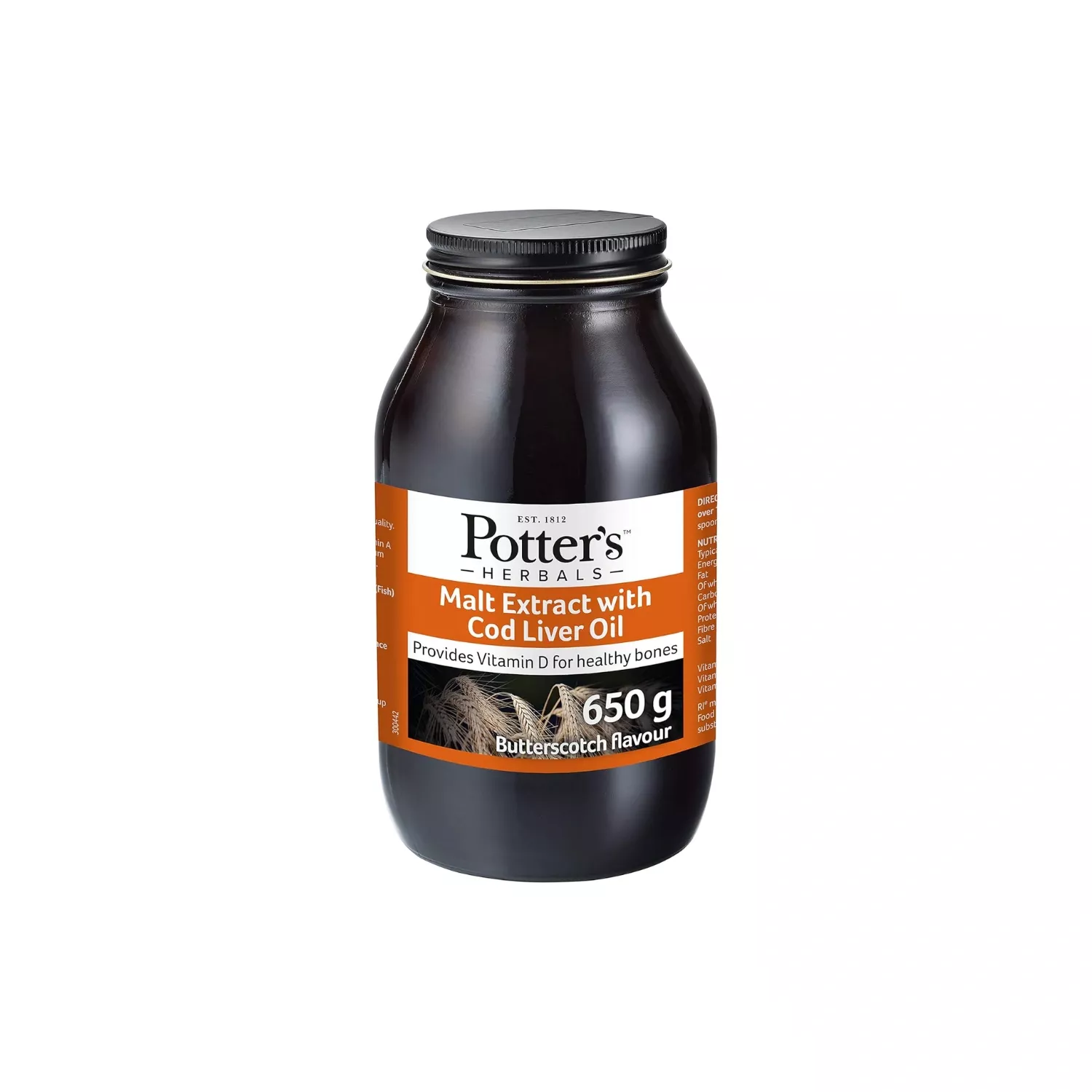 Potters Malt Extract and Cod Liver Oil with Butterscotch 650g
