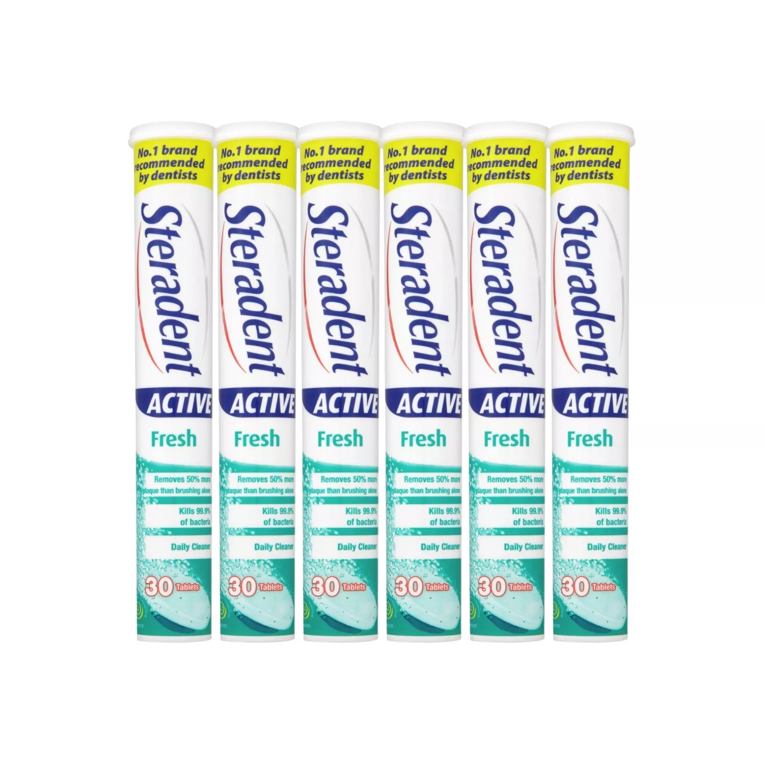 Steradent Active Fresh Denture Cleaner 30 Tablets – Pack Of 6