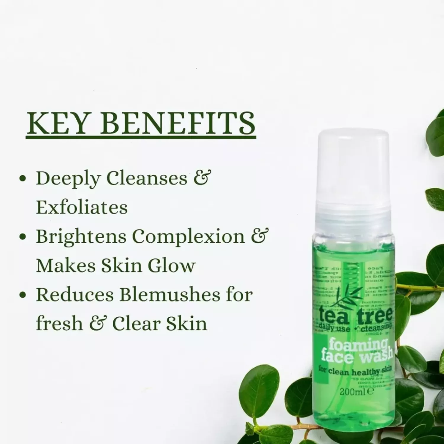 Xpel Tea Tree Foaming Face Wash 200ml