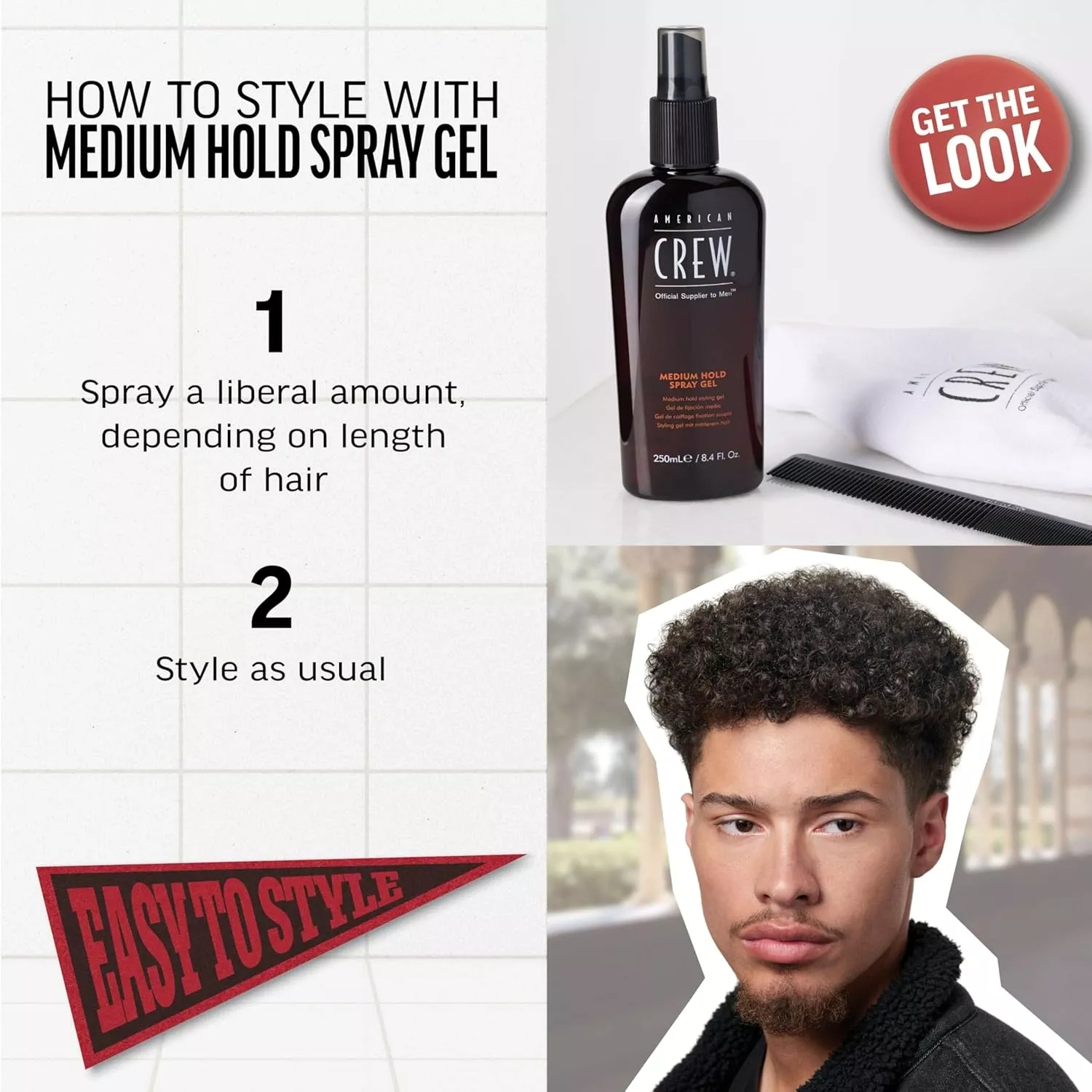 American Crew Medium Hold Spray Gel 250ml