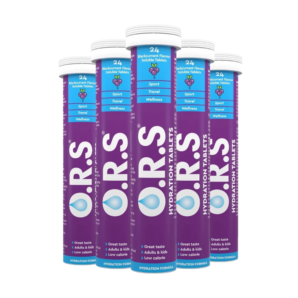 O.R.S. Hydration Blackcurrant 24 Tablets – Pack of 5