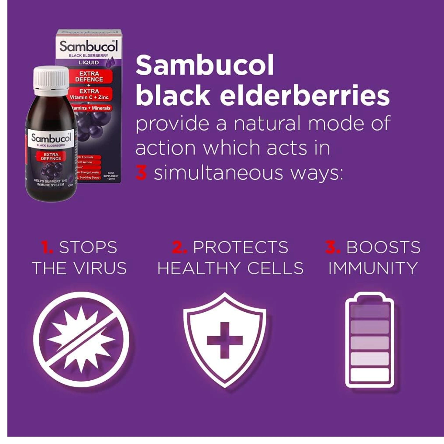 Sambucol 1 extra defence 120ml 5