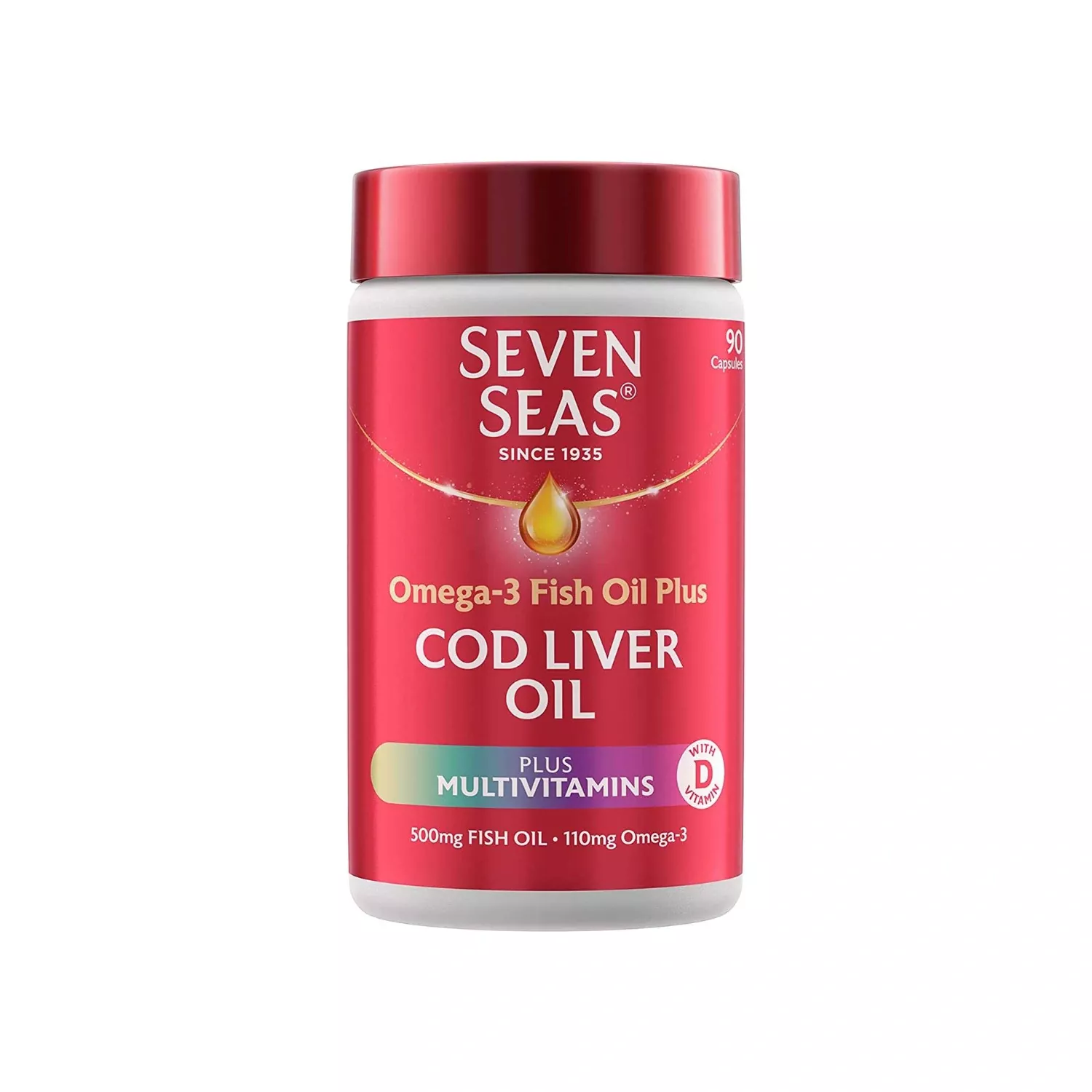 Seven Seas Cod Liver Oil & Multivitamins Omega-3 Fish Oil 90 Capsules