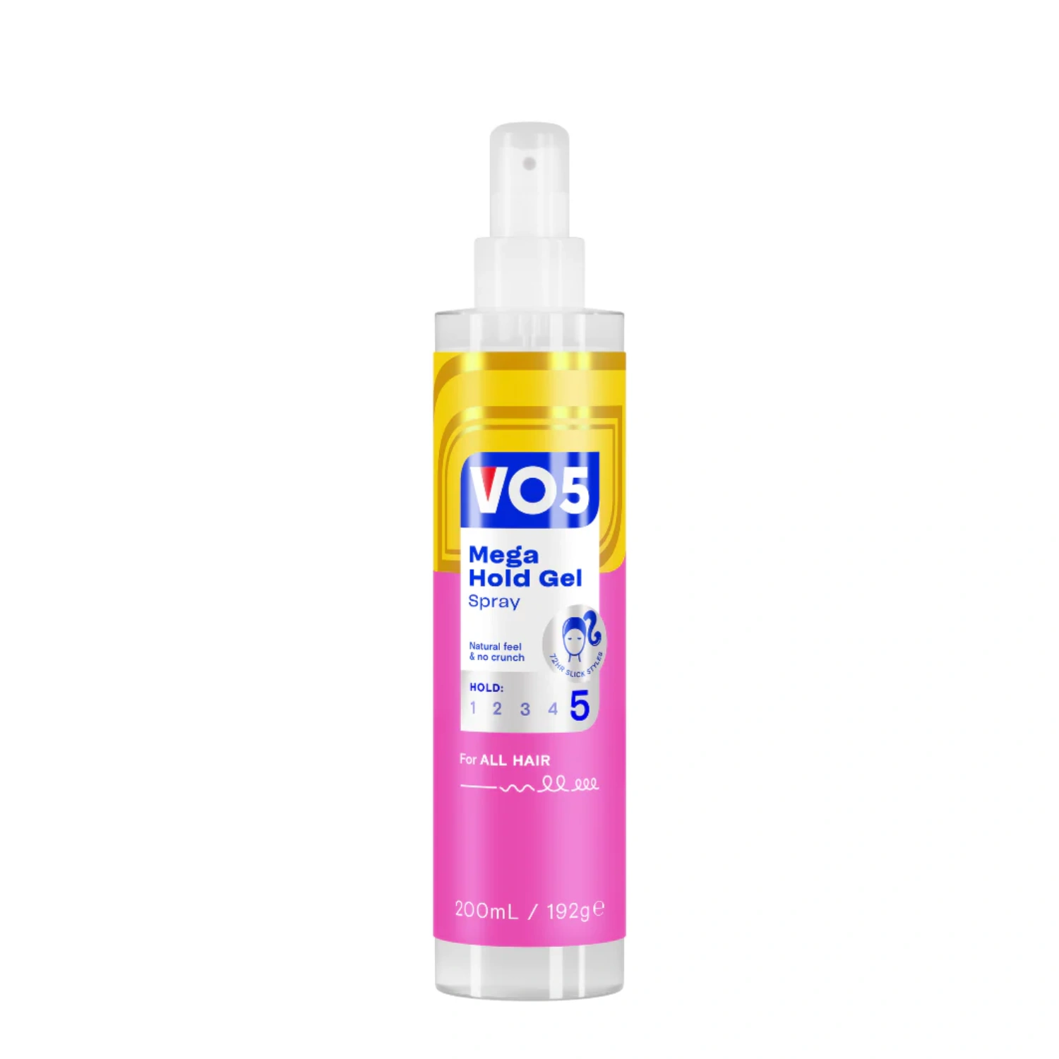 Vo5 Mega Hold 24 hour Frizz Control Gel Spray 200ml