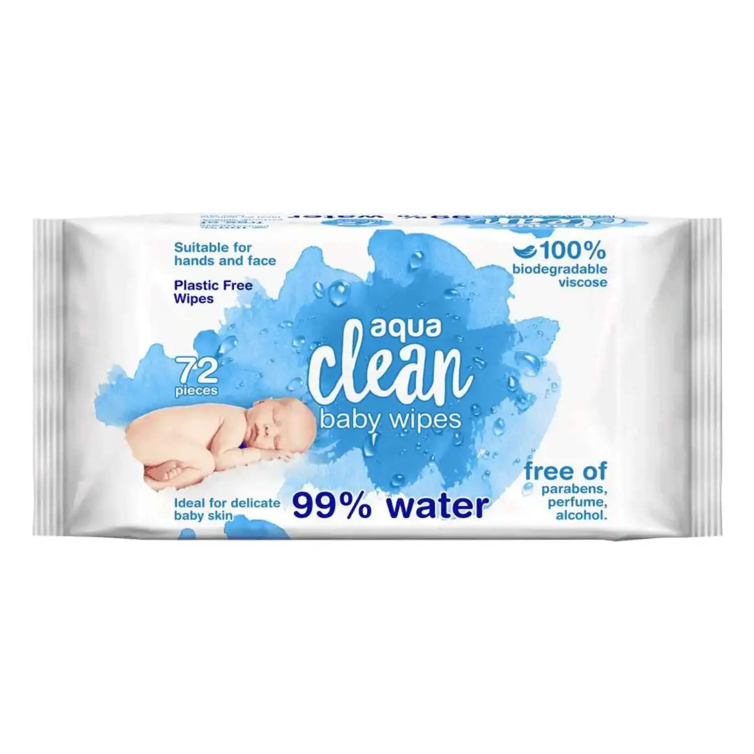 Aqua Clean Baby Wet Wipes 72 Wipes