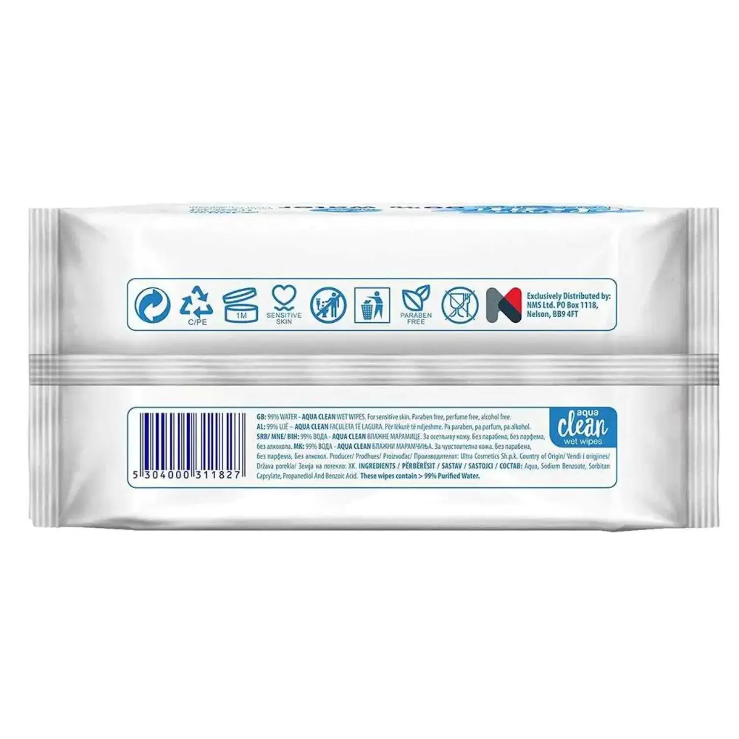Aquaclean baby wipes 72s 6