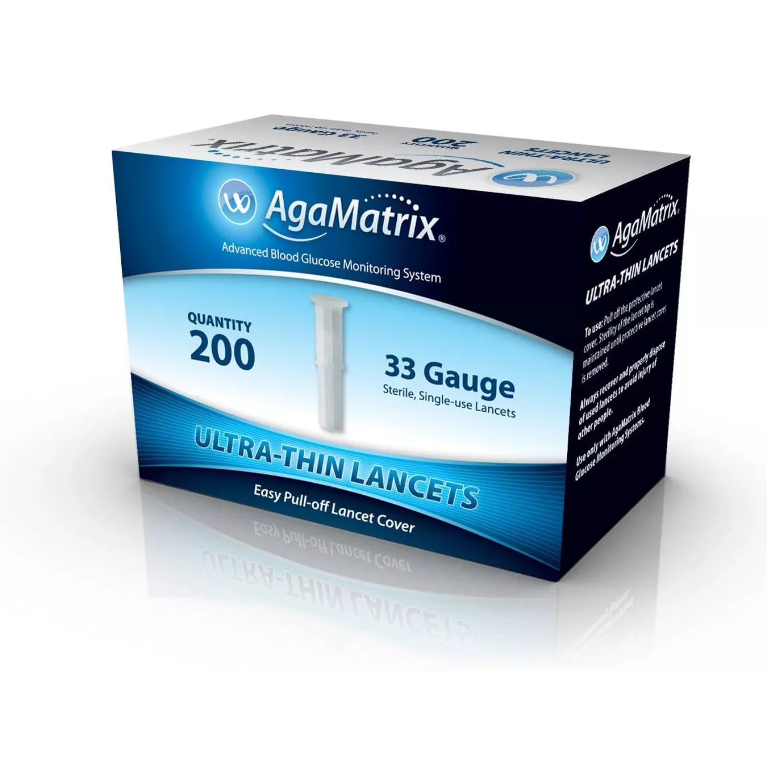 AgaMatrix Ultra-Thin Lancets 33g – 200 Lancets