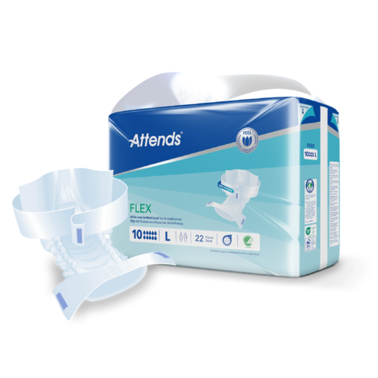 Attends Flex 10 Slips Large – 22 Pack
