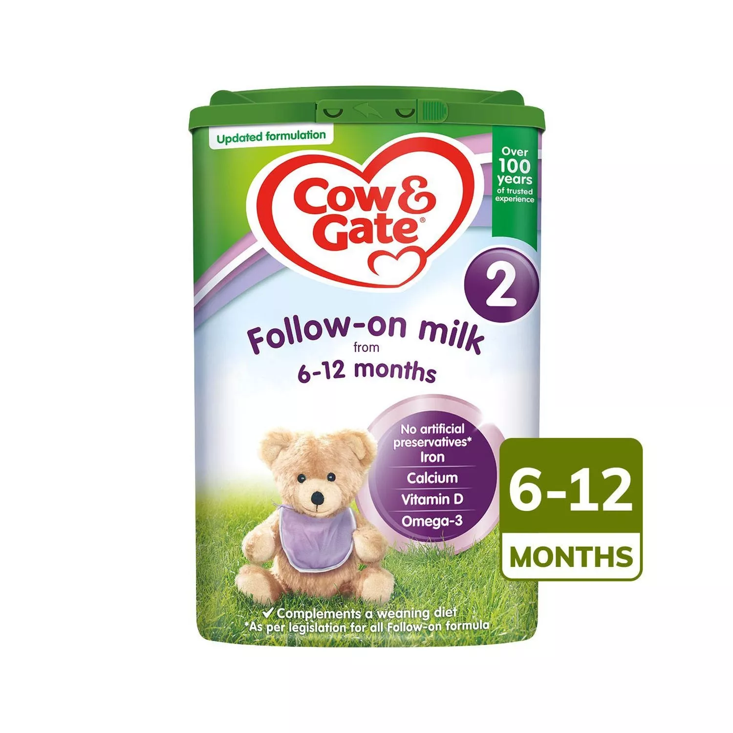 Cow & Gate 2 Follow On Baby Milk Powder Formula 6-12 Months 800g