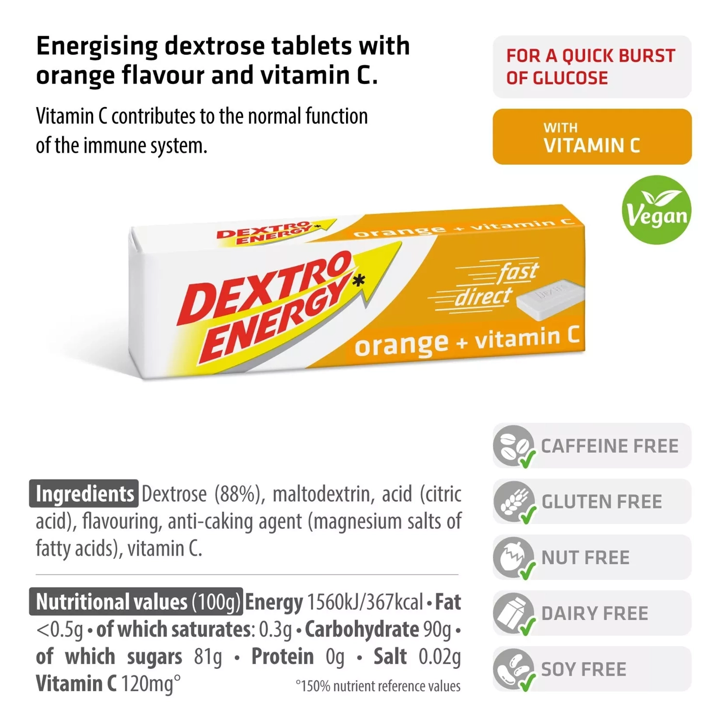 Dextro energy tabs orange twin 3