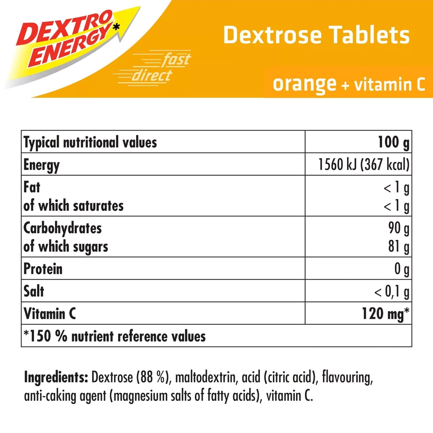 Dextro energy tabs orange twin 4