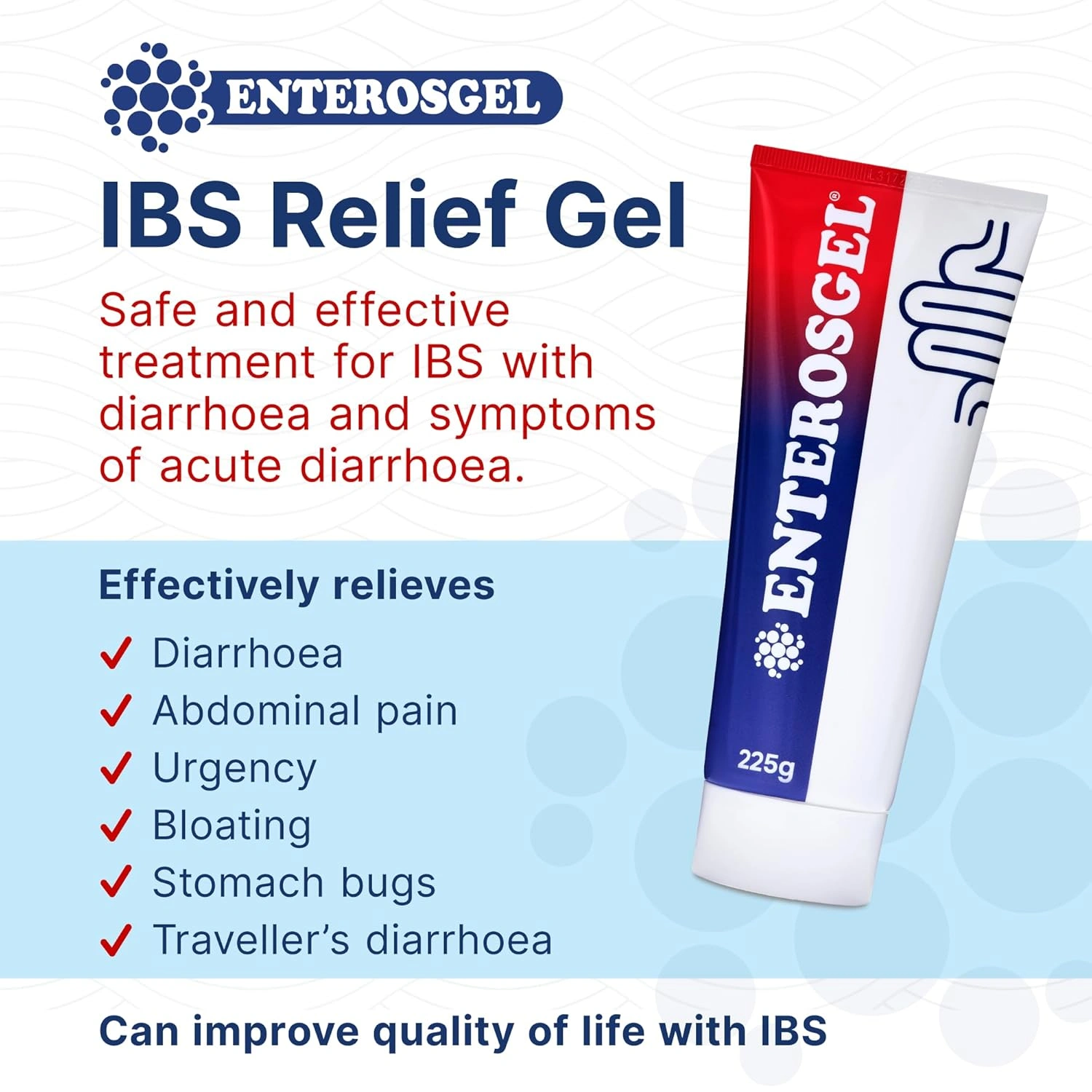 Enterosgel ibs relief gel tube 225g 1