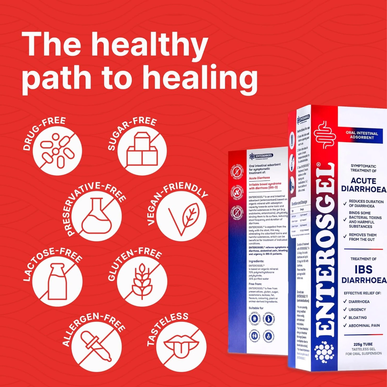 Enterosgel ibs relief gel tube 225g 2