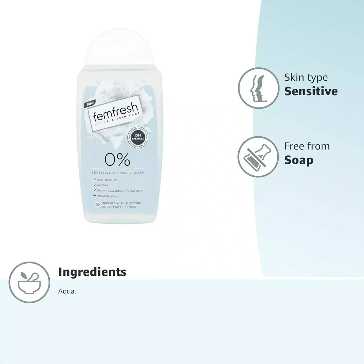 Femfresh 0 sensitive intimate wash 250 ml 2