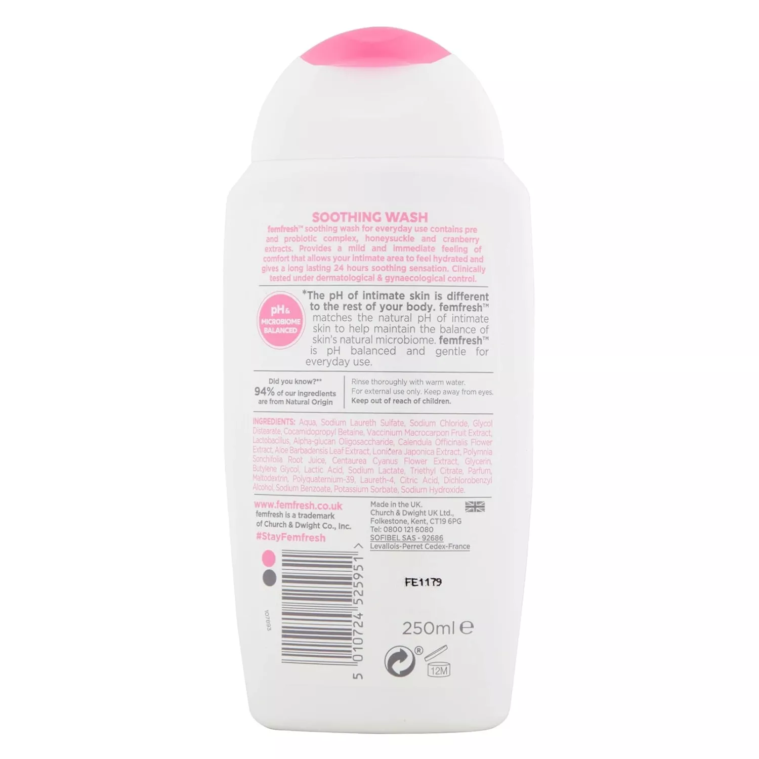 Femfresh soothing wash 250ml 3