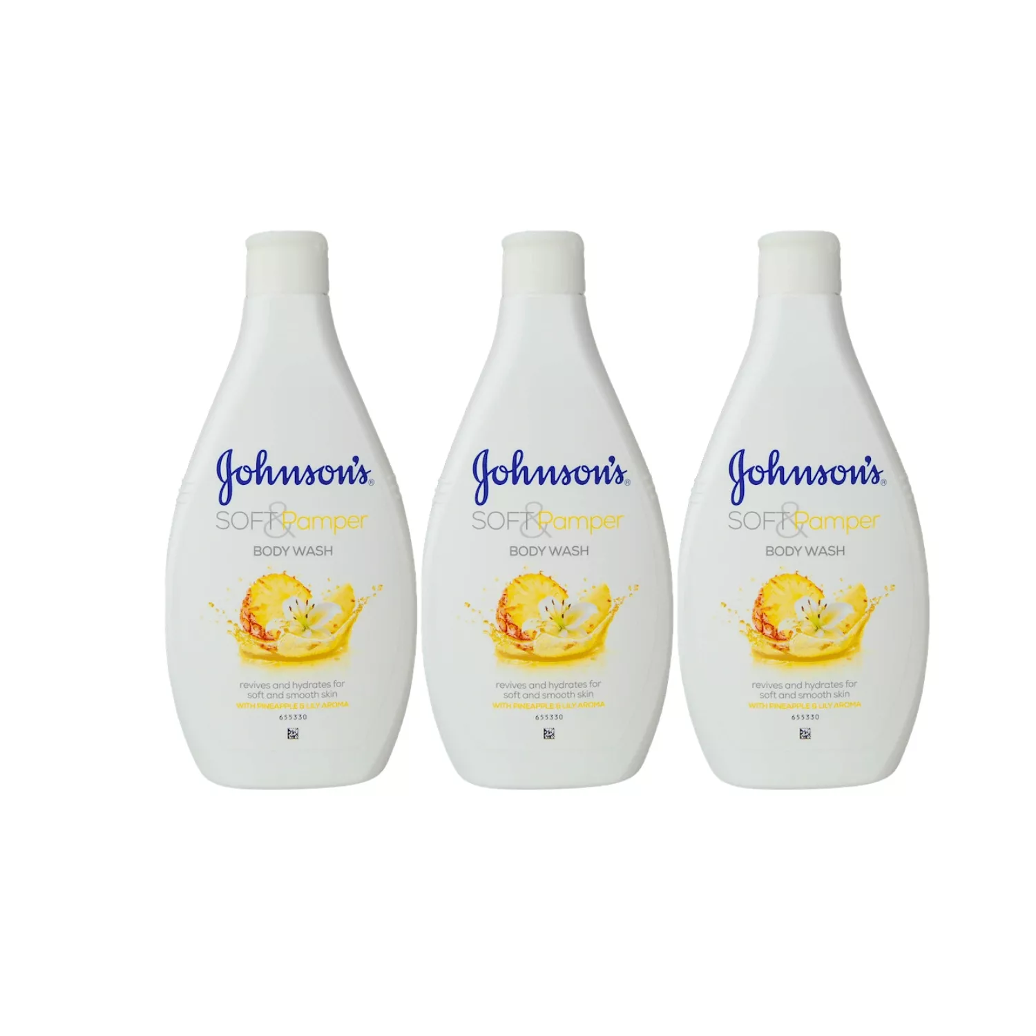 Johnson’s Soft & Pamper Body Wash 400ml – Pack of 3