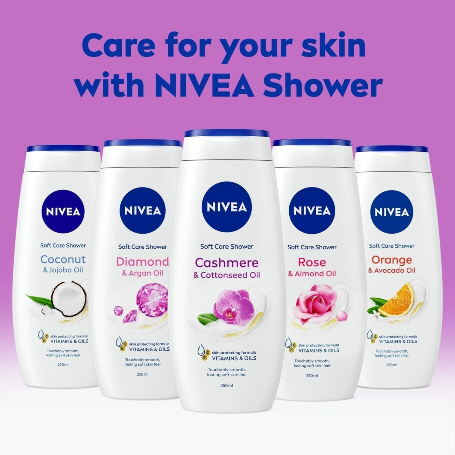 Nivea cashmere cotton oil shower gel 250ml 2