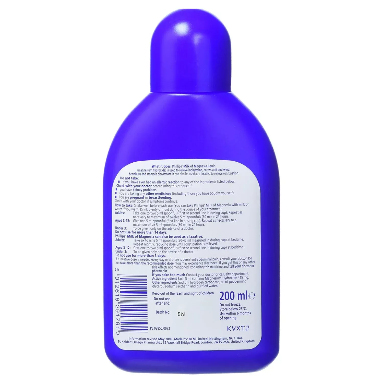 Phillips milk of magnesia liquid 200ml 2
