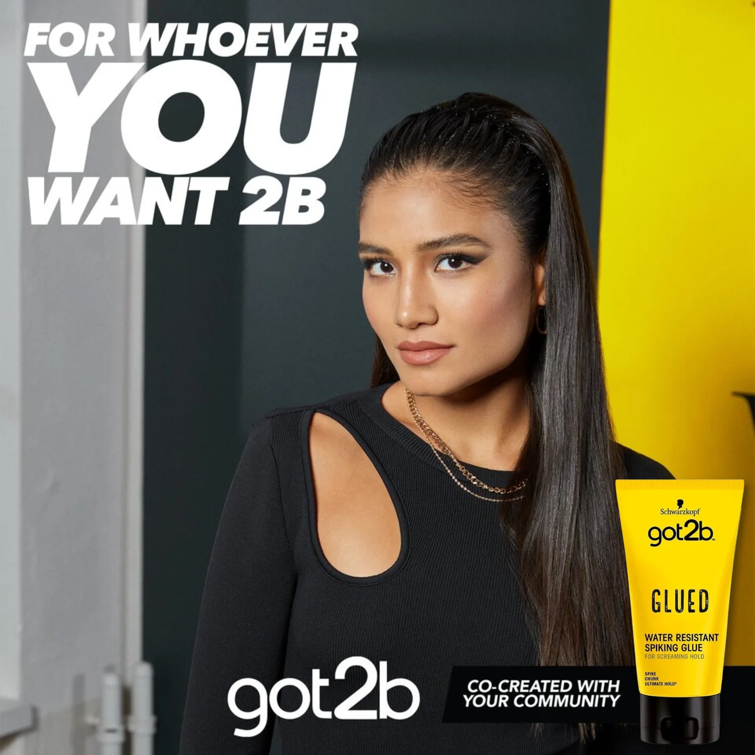 Schwarzkopf got2b glued spiking hair gel water resistant 150ml 5