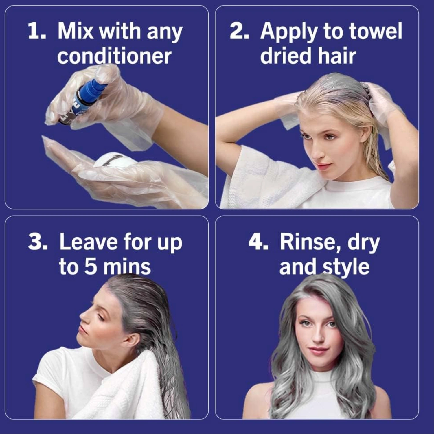 Schwarzkopf live ice silver temporary colour drops 30ml 4