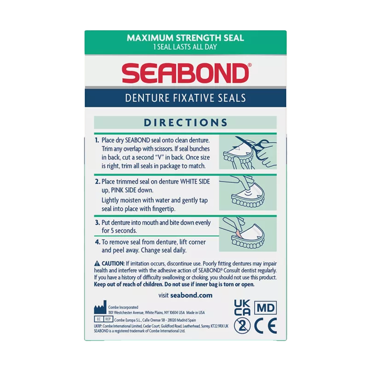 Seabond denture fixative seals original 15 uppers 4