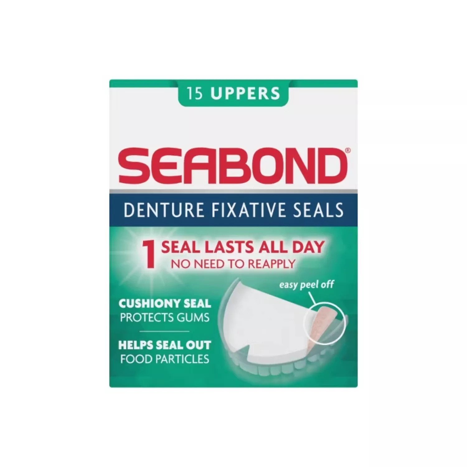 Seabond Denture Fixative Seals – Original – 15 Uppers