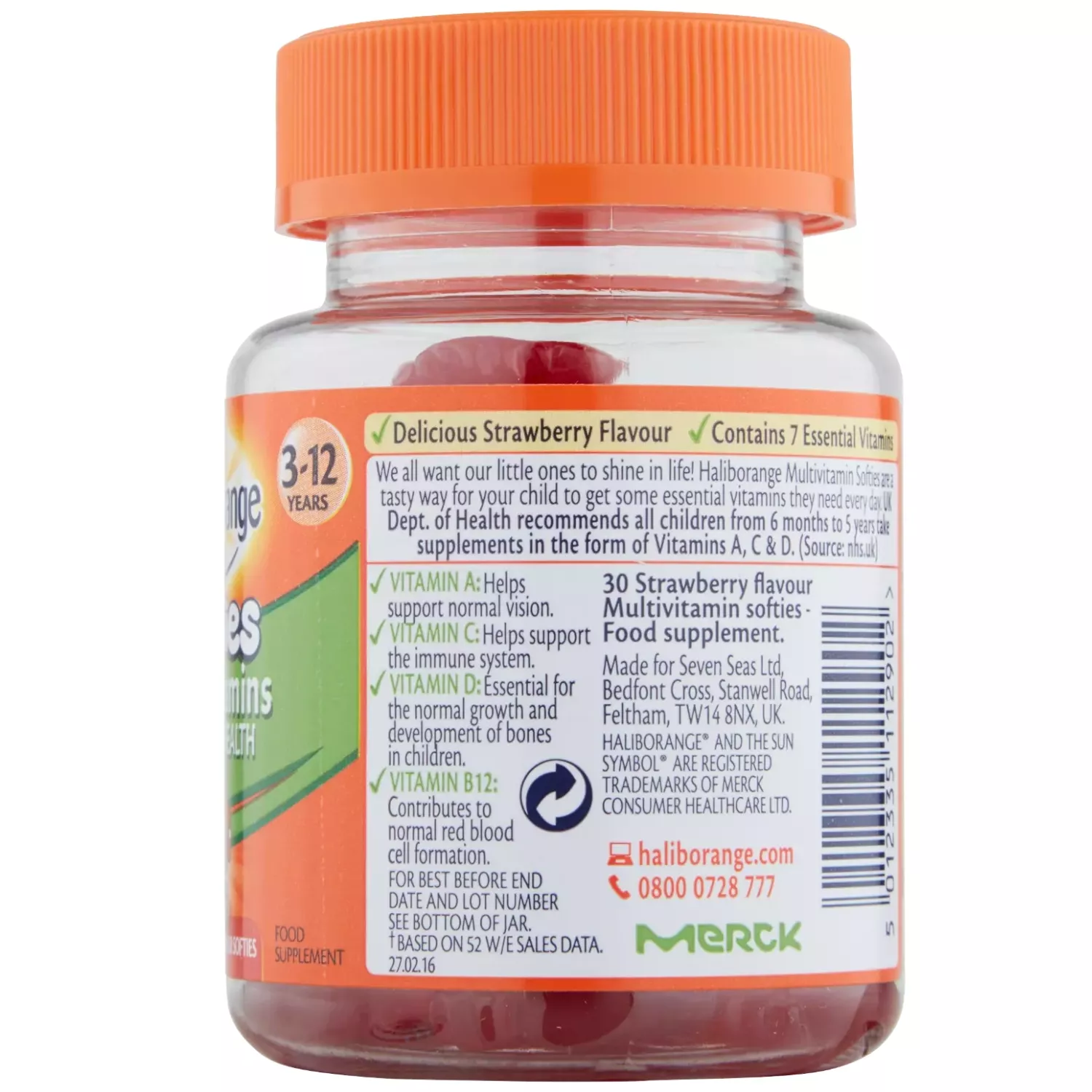 Seven seas haliborange kids multivitamin fruit softies 30s 2 1