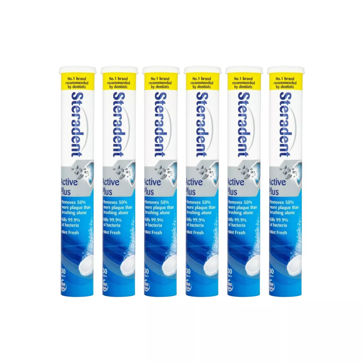 Steradent Tablets Active Plus 30 Count – Pack of 12