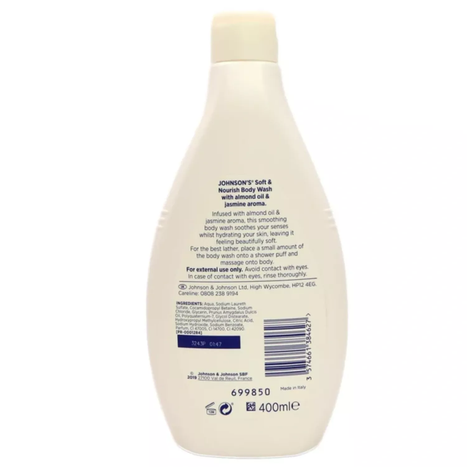 Johnsons soft nourish body wash 400ml 1