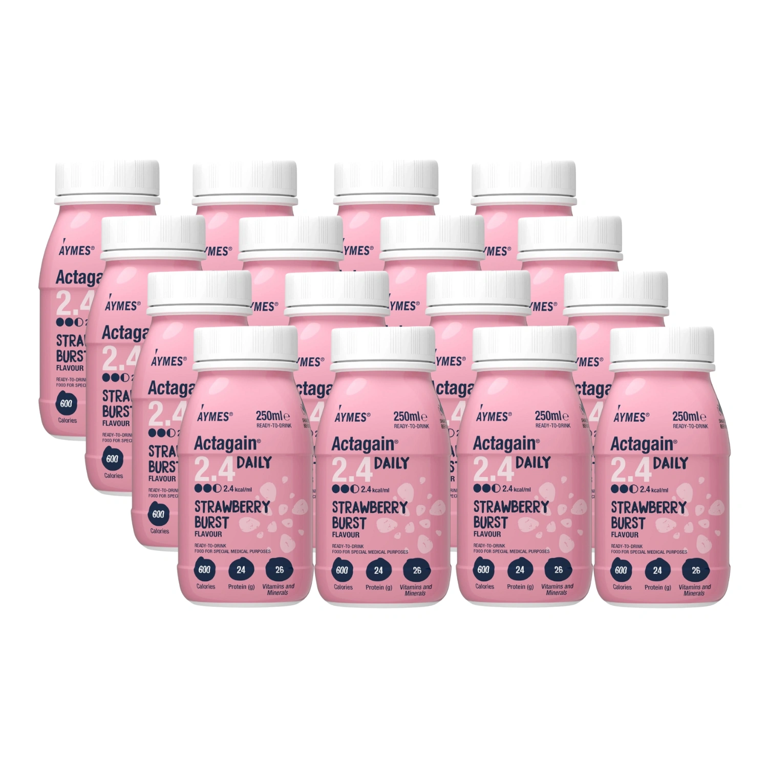 Aymes Actagain 2.4 Daily Strawberry Burst 250ml – Pack of 12