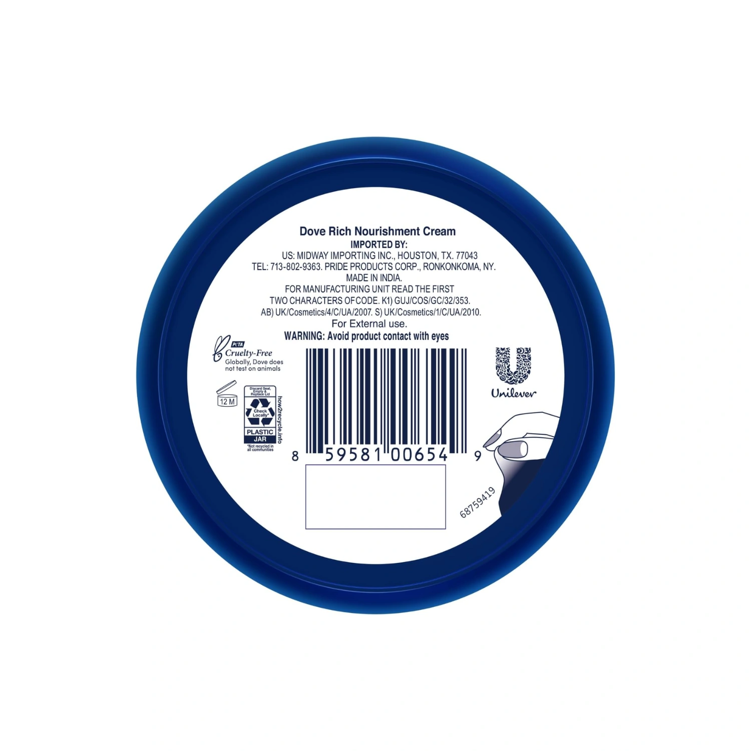 Dove cream rich nourishment 75ml 3