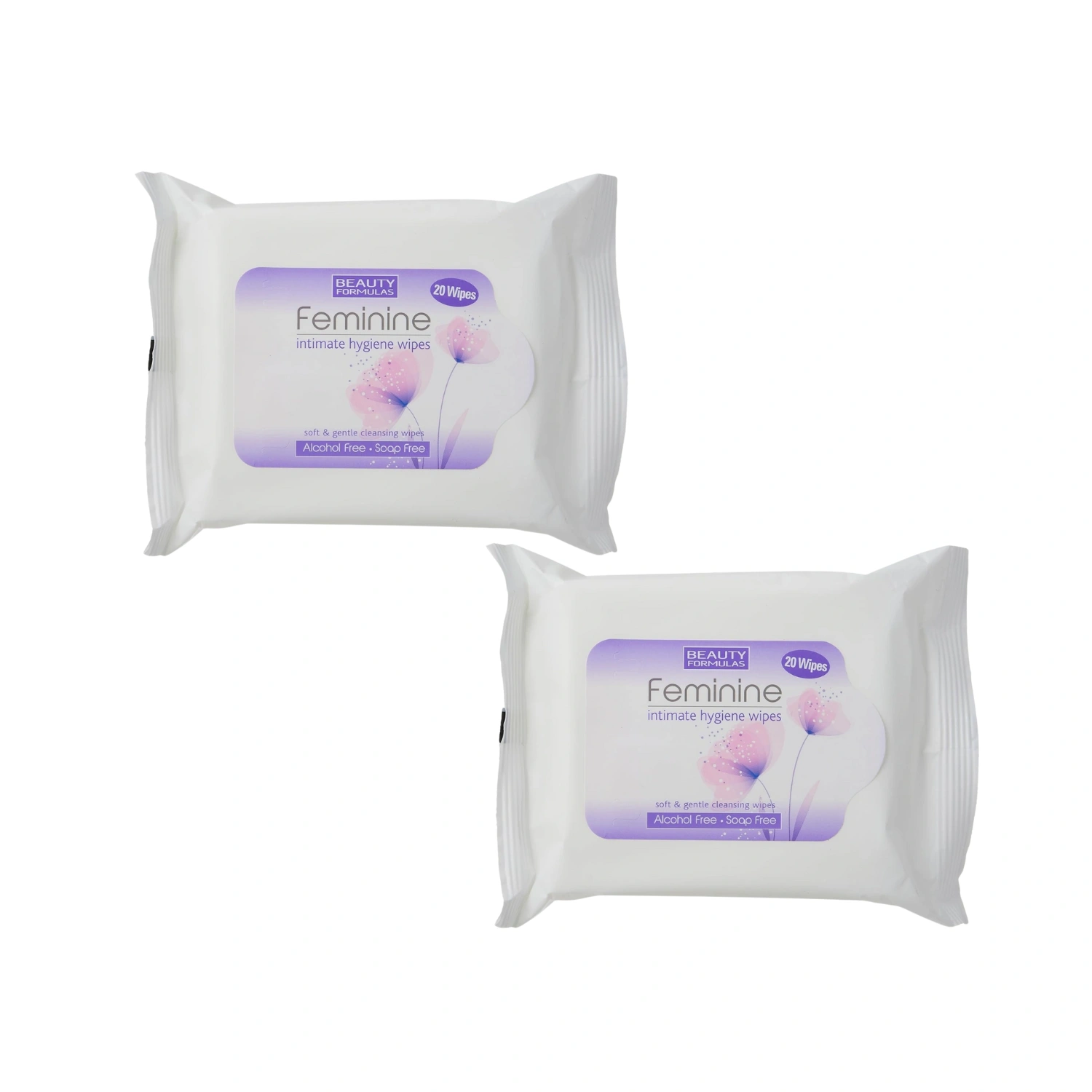 Beauty Formulas Feminine Intimate Hygiene Wipes 20 Count – Pack of 2